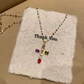 🔥2026 New Arrival ＆ Hot Sale🔥 Colorful Rhinestone Cross Necklace – Dazzling Multicolor & Adjustable Chain – Lightweight Statement Piece 🌈