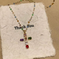 🔥2026 New Arrival ＆ Hot Sale🔥 Colorful Rhinestone Cross Necklace – Dazzling Multicolor & Adjustable Chain – Lightweight Statement Piece 🌈