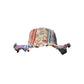 Patchwork Multicolored Mushroom Hemp Hat with Pocket
