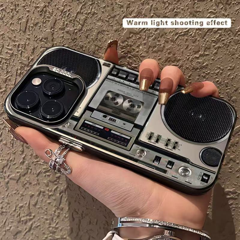 ⏳Time-Limited Special⏰Retro Cassette Player Pattern Silicone Phone Case Applicable to the iPhone/Galaxy series