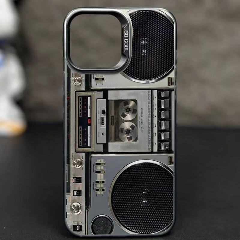 ⏳Time-Limited Special⏰Retro Cassette Player Pattern Silicone Phone Case Applicable to the iPhone/Galaxy series