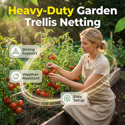 💐50% OFF! Heavy-Duty Garden Trellis Netting – Withstands Wind & Plants ☀️💪【Limited Offer】