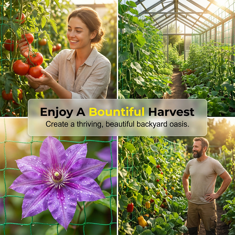 💐50% OFF! Heavy-Duty Garden Trellis Netting – Withstands Wind & Plants ☀️💪【Limited Offer】