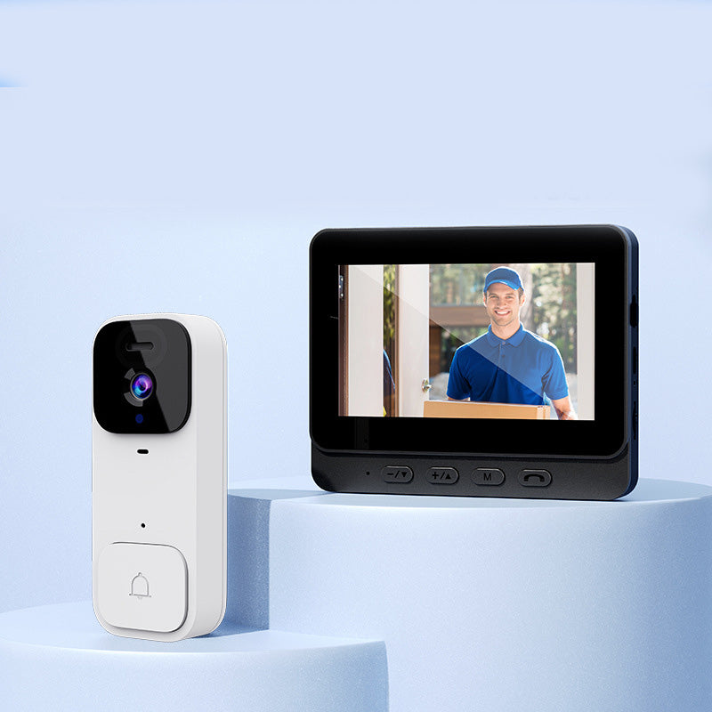 🥳2026 HOT SALE🥳💞50K+ SOLD!📹🚪 50% OFF! Smart Video Doorbell with 4.3″ Display – See & talk to visitors, no need to open the door. Infrared night vision. Stay safe! 🛡️✨