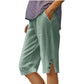 ⏳Time-Limited Special Price: ￡14.99!!⏰Women's Casual Solid Color Pocket Capri Pants