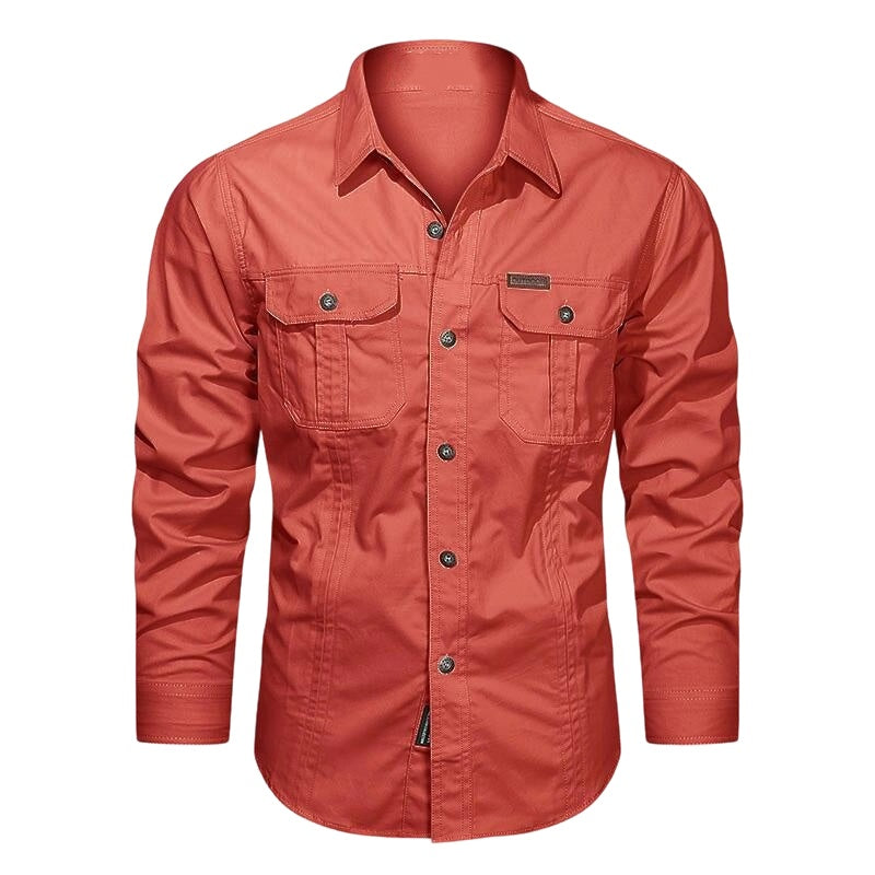⏰🔥LIMITED TIME 50% OFF! 👔 Men’s Long Sleeve Cotton Workwear Shirt – Durable, Comfortable & Perfect for Everyday Work ✨💪