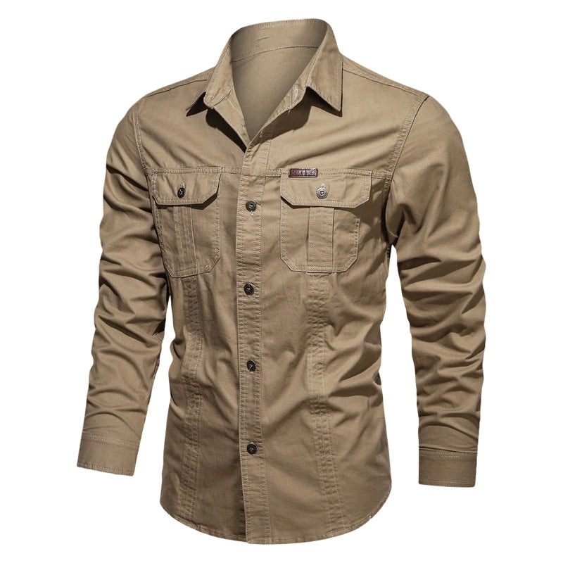 ⏰🔥LIMITED TIME 50% OFF! 👔 Men’s Long Sleeve Cotton Workwear Shirt – Durable, Comfortable & Perfect for Everyday Work ✨💪