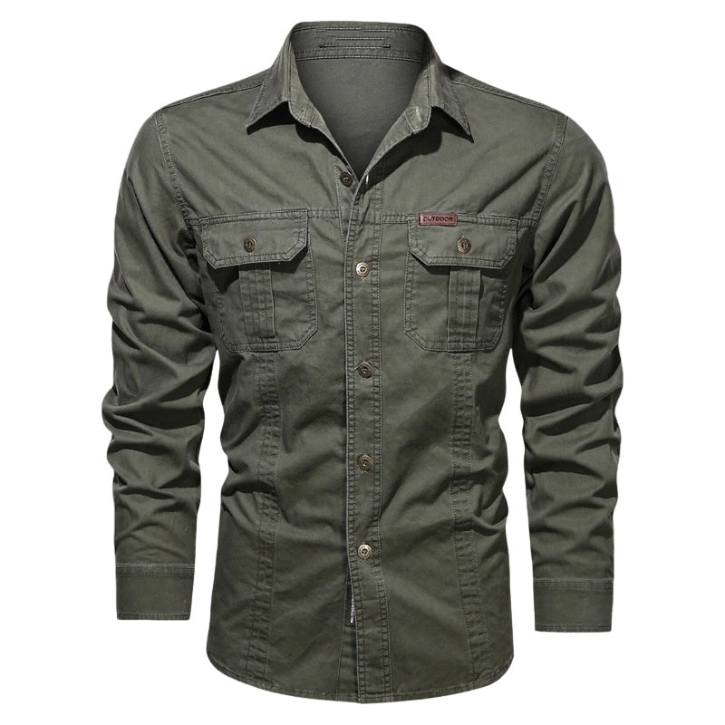 ⏰🔥LIMITED TIME 50% OFF! 👔 Men’s Long Sleeve Cotton Workwear Shirt – Durable, Comfortable & Perfect for Everyday Work ✨💪