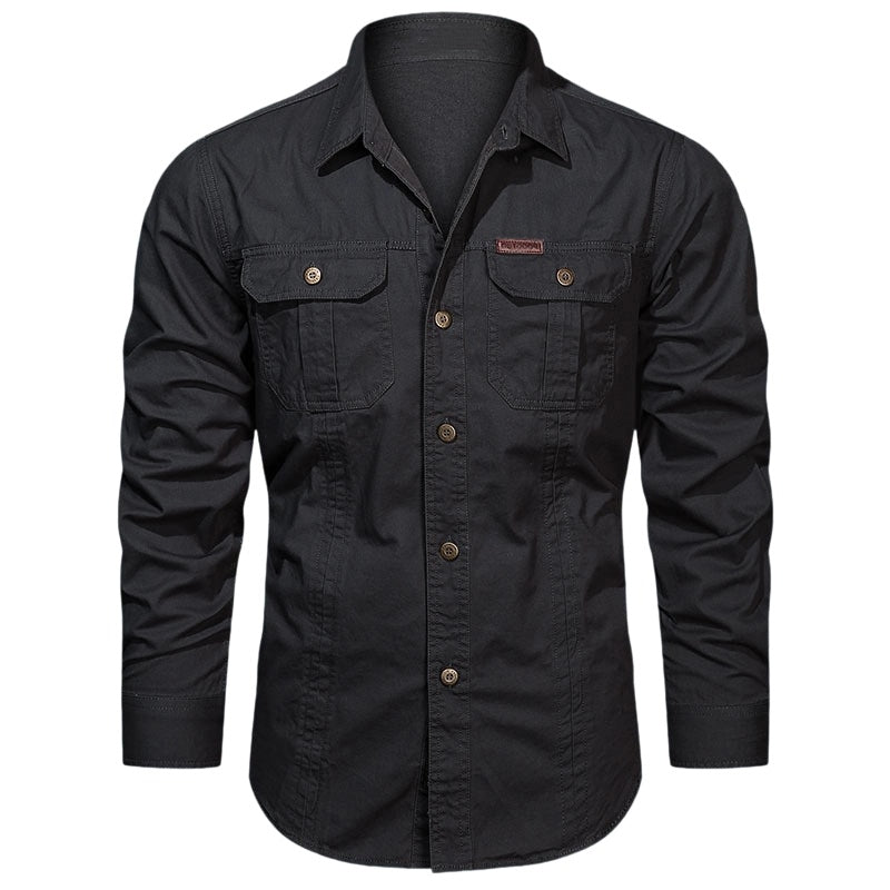 ⏰🔥LIMITED TIME 50% OFF! 👔 Men’s Long Sleeve Cotton Workwear Shirt – Durable, Comfortable & Perfect for Everyday Work ✨💪