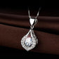 Twinkling Heart Waterdrop Stone Necklace
