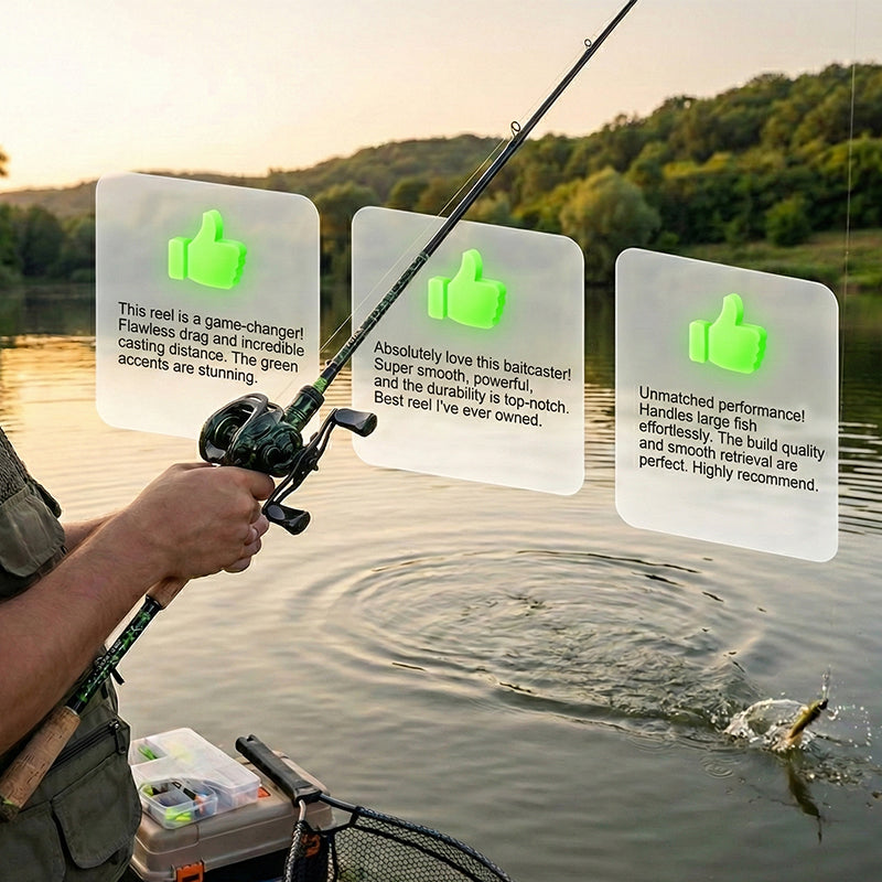 Advanced Baitcasting Fishing Reel with Drag Alarm & Precision Brakes