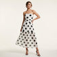 🥳SUMMER HOT SALE💞50% OFF! 🔥 Polka Dot Strapless Dress – Flowy, Lightweight & Perfect for Beach Vacations 🏖️🌸✨
