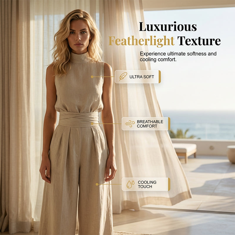 🎁2026 New Arrivals 50% OFF💥Top & Wide-Leg Pant 2-Piece Set