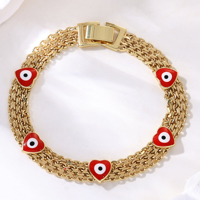 📿 50% OFF NOW! 🐘 Bohemian Evil Eye Bracelet – Elephant & Hamsa Charms – Gold-Tone & Adjustable ✨