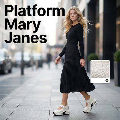 👞 LIMITED-TIME 50% OFF! ✨ Platform Mary Janes – Woven, Breathable, Chunky Sole, Comfortable, Anti-Slip 👡