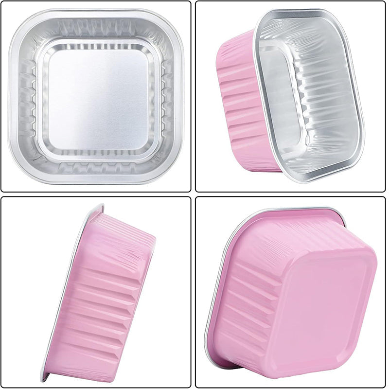 🍰 Disposable Mini Cake Pans Set – 50% OFF! Foil bakeware with plastic lids, 5oz portions – easy clean-up for parties & gifting. ⚡