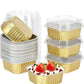 🍰 Disposable Mini Cake Pans Set – 50% OFF! Foil bakeware with plastic lids, 5oz portions – easy clean-up for parties & gifting. ⚡