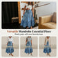 📢📢30% OFF !! ⏰Women's High Waisted Tiered A-Line Denim Maxi Skirt