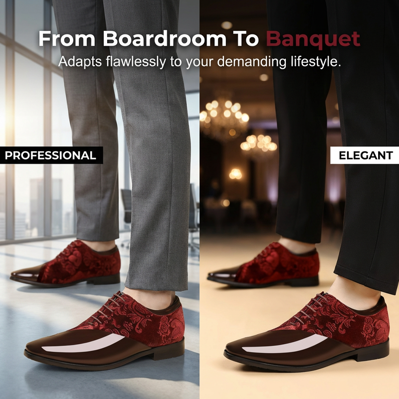🌞Spring Sale: 50% Off!🤵Luxury Men's Contrast Dress Shoes - High-Gloss & Premium Texture - Perfect for Weddings & Galas - Ergonomic Comfort - The Ultimate Statement Shoe