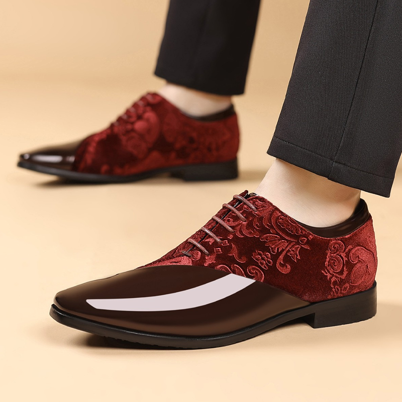🌞Spring Sale: 50% Off!🤵Luxury Men's Contrast Dress Shoes - High-Gloss & Premium Texture - Perfect for Weddings & Galas - Ergonomic Comfort - The Ultimate Statement Shoe