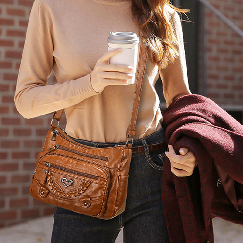 ⏳Limited-time 50% off⏰Women's Soft PU Leather Multi-Pocket Crossbody Bag👜