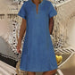 👗 40% OFF NOW!✨ Women's Denim Dress – V-Neck & Short Sleeve – Casual Summer Style – Comfortable & Versatile Jean Dress 👖