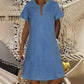 👗 40% OFF NOW!✨ Women's Denim Dress – V-Neck & Short Sleeve – Casual Summer Style – Comfortable & Versatile Jean Dress 👖