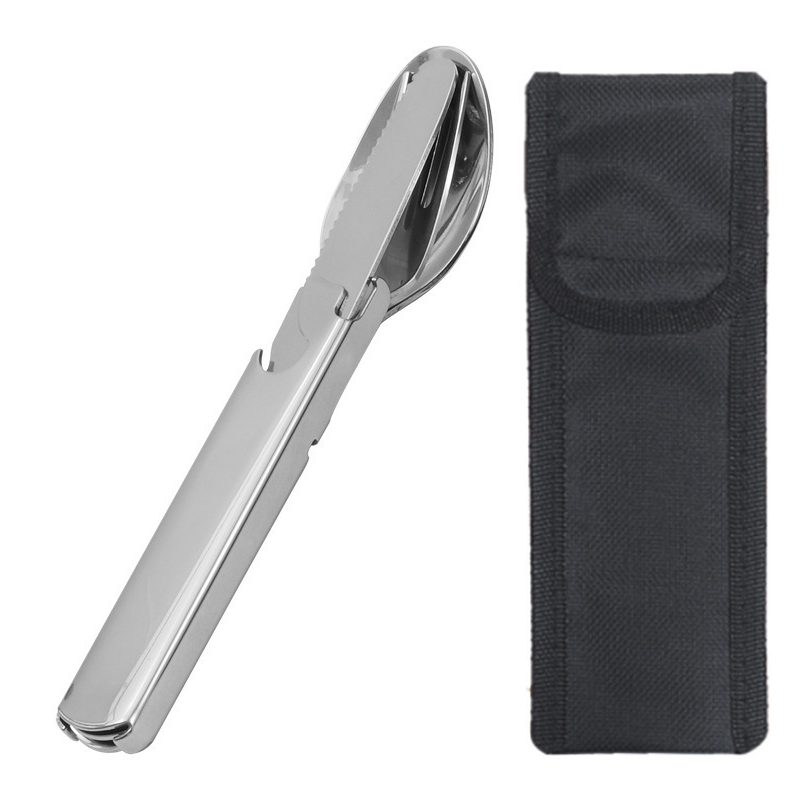 4-in-1 Stainless Steel Portable Cutlery Set