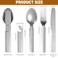 4-in-1 Stainless Steel Portable Cutlery Set
