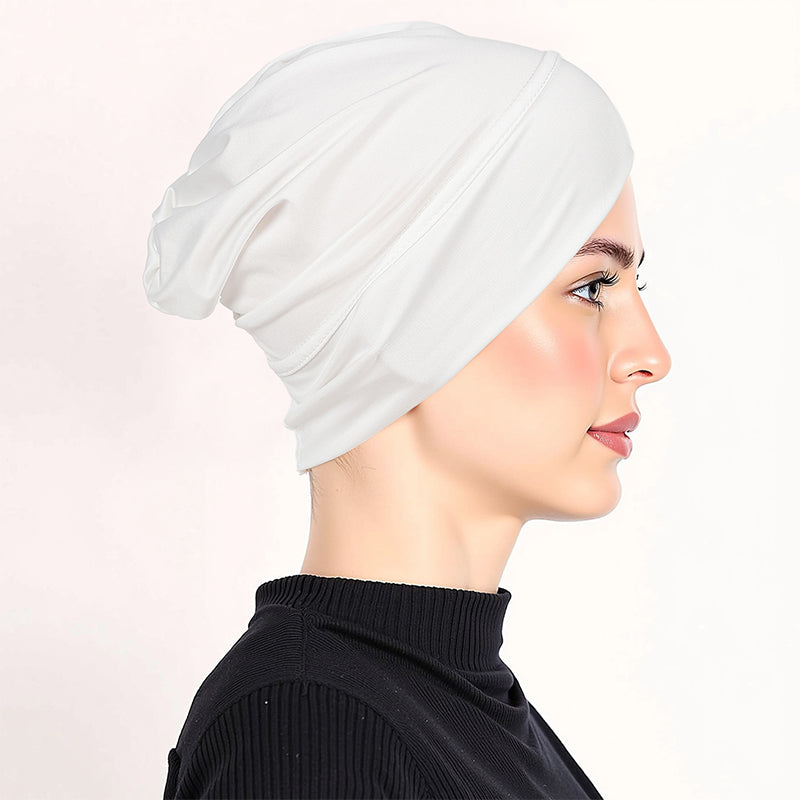 👒 LAST DAY SALE 50% OFF!!🌸 Soft Stretch Turban Cap – Milk Silk Fabric & Anti-Slip Fit – Hair Volume Concealer – Multi-Use Under Scarf 🧣
