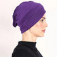 👒 LAST DAY SALE 50% OFF!!🌸 Soft Stretch Turban Cap – Milk Silk Fabric & Anti-Slip Fit – Hair Volume Concealer – Multi-Use Under Scarf 🧣