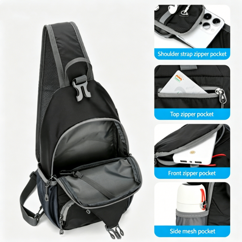 🎒 58% ❤️Men’s Outdoor Sling Bag🌿 – Water-Resistant Multi-Pocket Crossbody for Travel & Daily Use 🌦️