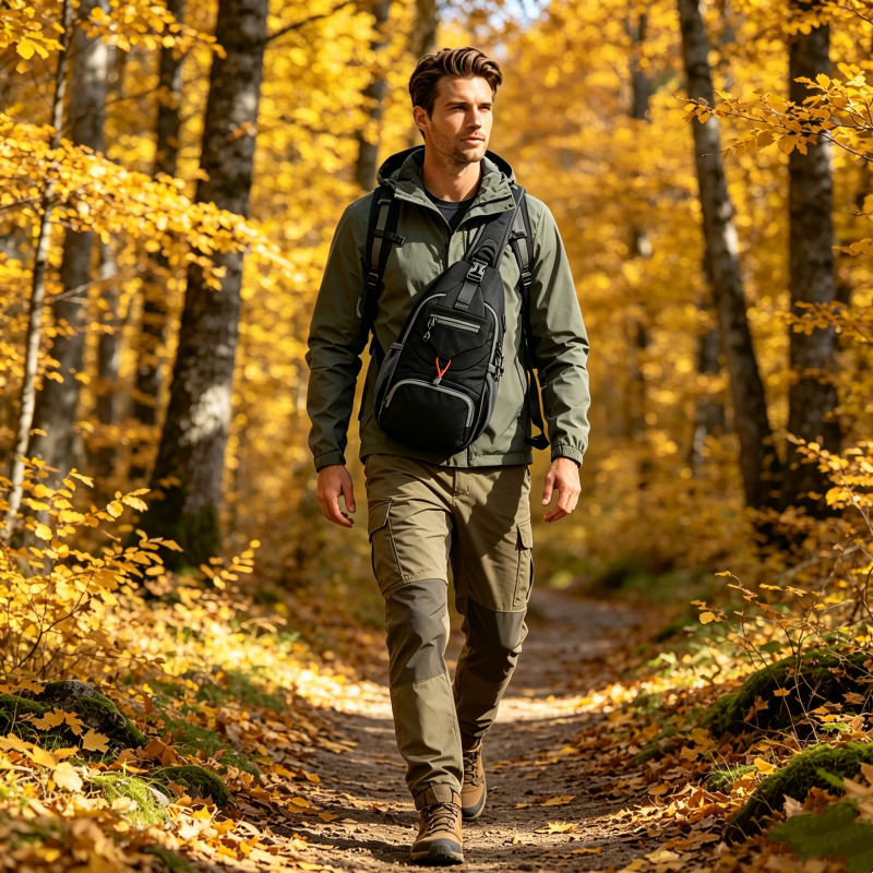 🎒 58% ❤️Men’s Outdoor Sling Bag🌿 – Water-Resistant Multi-Pocket Crossbody for Travel & Daily Use 🌦️