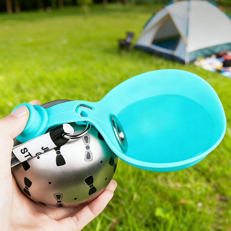 🐕50% OFF🔥 2-in-1 Portable Dog Water Bottle for Small Dogs - Leak-Proof & Compact