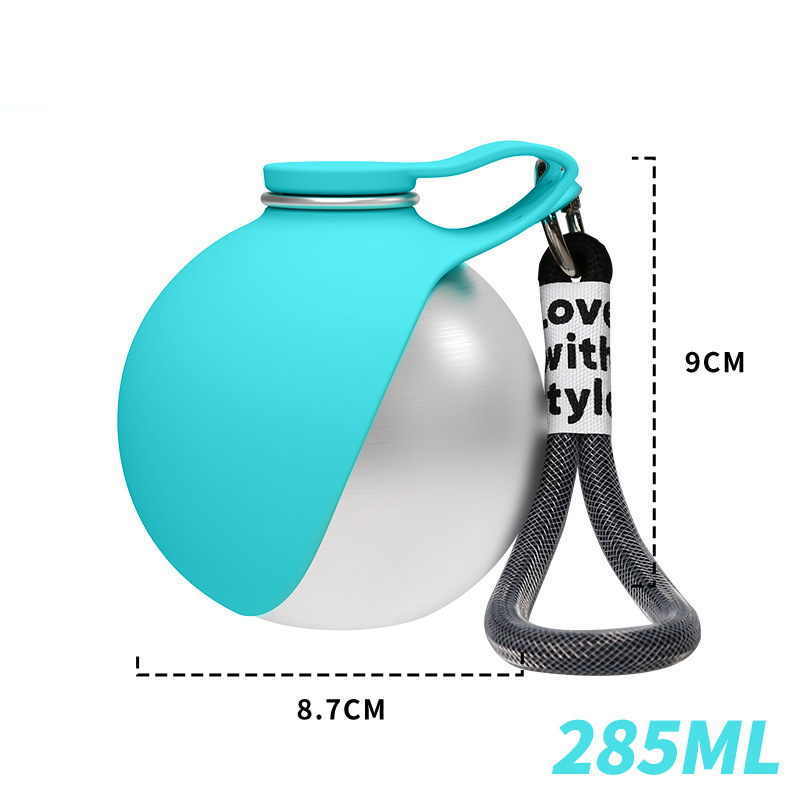 Blue portable dog water bottle