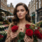 Sacred Heart & Rose Cross Pendant Necklace