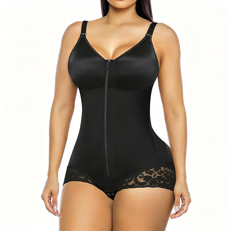 🌸 50% OFF NOW! 🌸Women's Tummy Control Zip-Up Shapewear Bodysuit