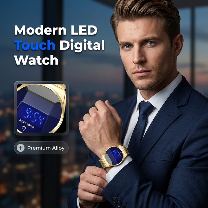 Men's Modern LED Touch Screen Digital Watch
