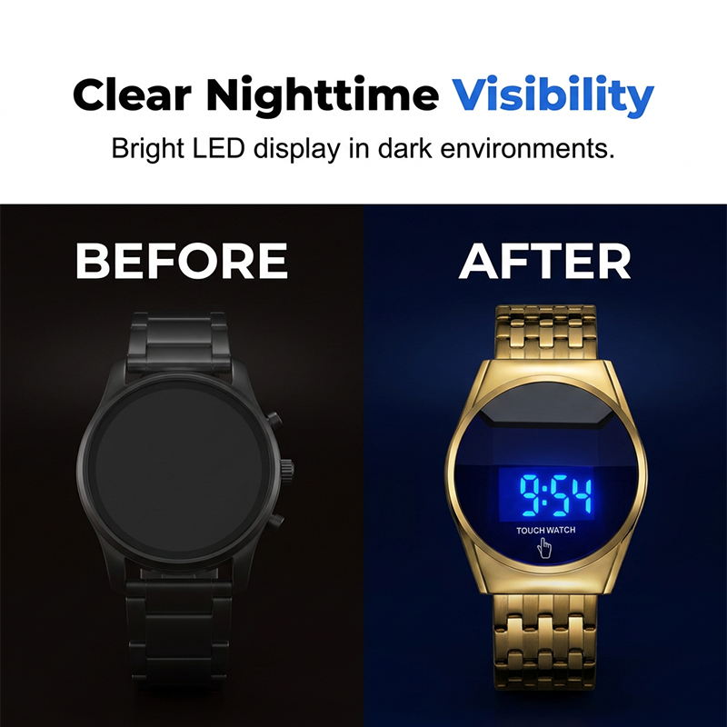 Men's Modern LED Touch Screen Digital Watch