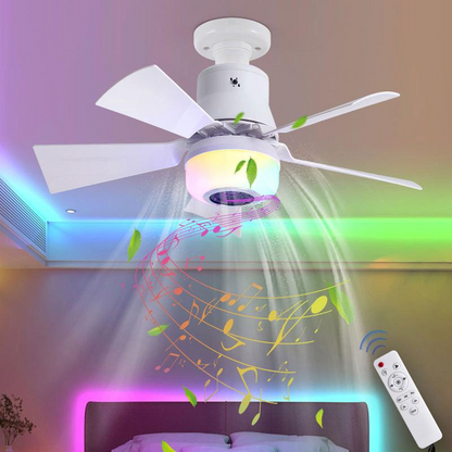 ❄️2-In-1 Smart Ceiling Fan with Light, RGB & Bluetooth Speaker
