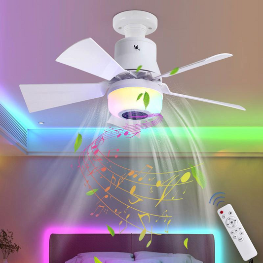 Smart Ceiling Fan with Light, RGB & Bluetooth Speaker