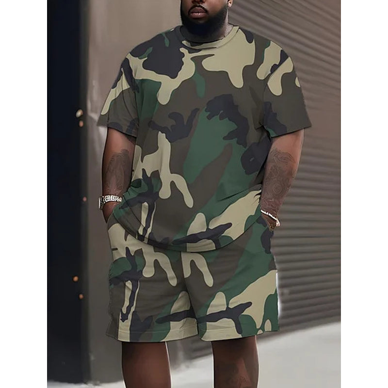 🔥2026 New Arrival ＆ Hot Sale ＆ 50％ Off🔥Men's Camouflage Print T-Shirt & Shorts Set