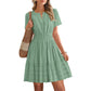 👗 50% OFF NOW! 🌸 Women's Short Sleeve Tiered Mini Dress – Flowy, flattering & perfect for summer parties, beach days or casual outings ☀️