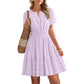 👗 50% OFF NOW! 🌸 Women's Short Sleeve Tiered Mini Dress – Flowy, flattering & perfect for summer parties, beach days or casual outings ☀️