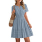 👗 50% OFF NOW! 🌸 Women's Short Sleeve Tiered Mini Dress – Flowy, flattering & perfect for summer parties, beach days or casual outings ☀️