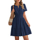 👗 50% OFF NOW! 🌸 Women's Short Sleeve Tiered Mini Dress – Flowy, flattering & perfect for summer parties, beach days or casual outings ☀️