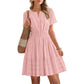 👗 50% OFF NOW! 🌸 Women's Short Sleeve Tiered Mini Dress – Flowy, flattering & perfect for summer parties, beach days or casual outings ☀️