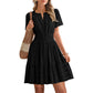 👗 50% OFF NOW! 🌸 Women's Short Sleeve Tiered Mini Dress – Flowy, flattering & perfect for summer parties, beach days or casual outings ☀️