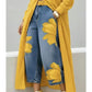 🎁2026 New Arrivals 50% OFF💥 Women's Floral Wide-Leg Jeans – Unique Appliqué, Soft, 6 Colors 🌸