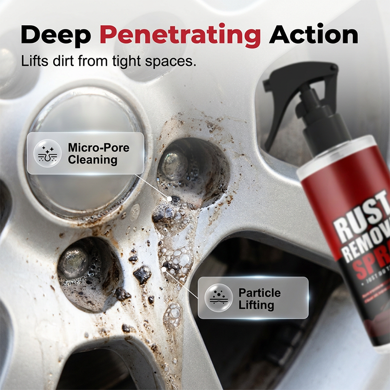 💦Car Wheel Rust Remover & Alloy Rim Cleaner Spray, Removes Brake Dust & Road Grime